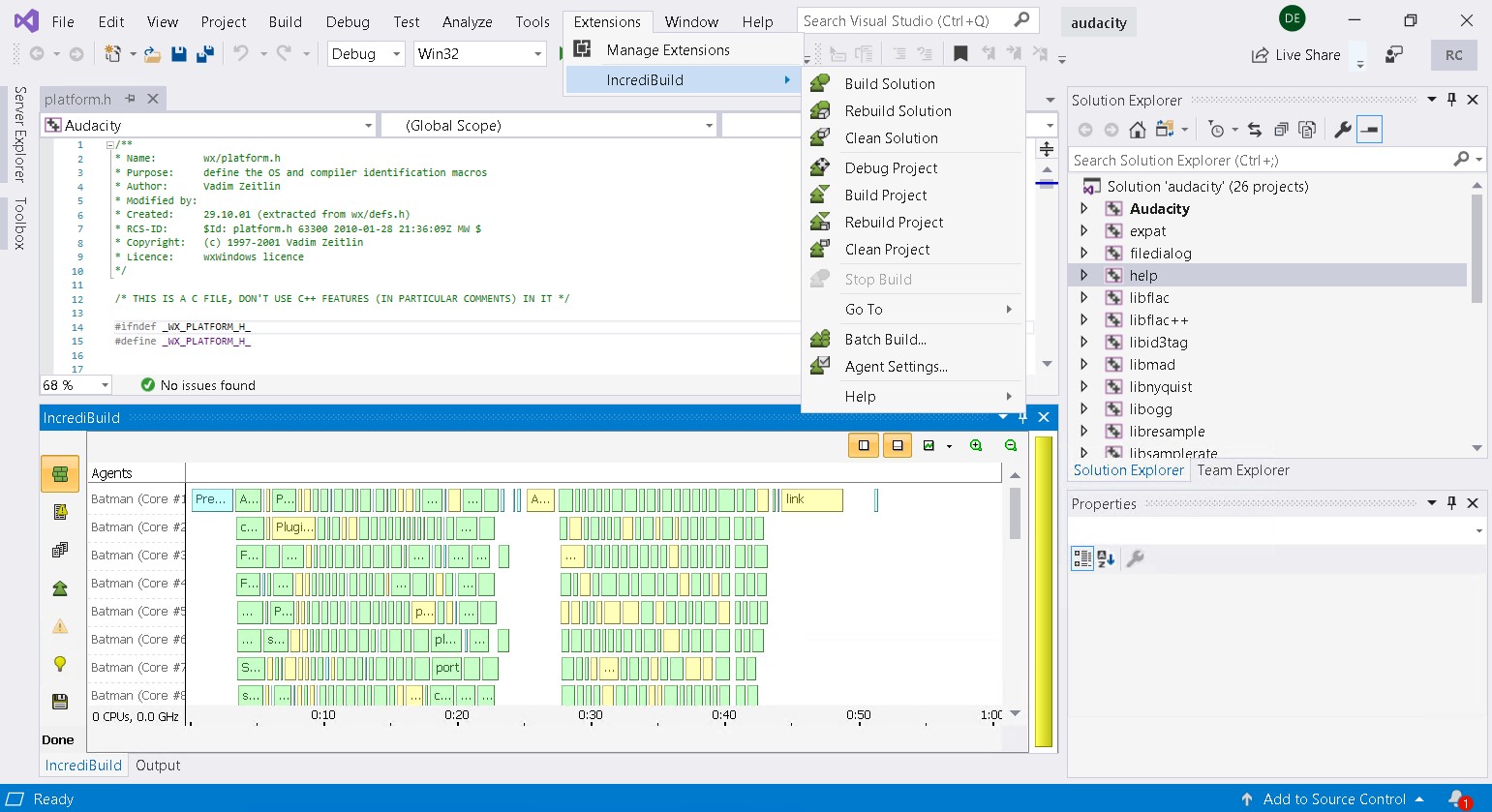 Как удалить incredibuild из visual studio